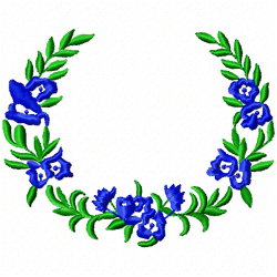 Flowers And Tree Embroidery Design 1